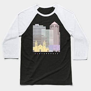 ALBUQUERQUE SKYLINE POSTER PASTEL Baseball T-Shirt